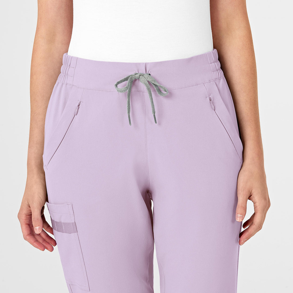 RENEW Women's Jogger Scrub Pant Pastel Lilac waistband detail