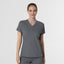 RENEW Knit Women's Flex-n-Reach V-Neck Raglan Scrub Top - Pewter