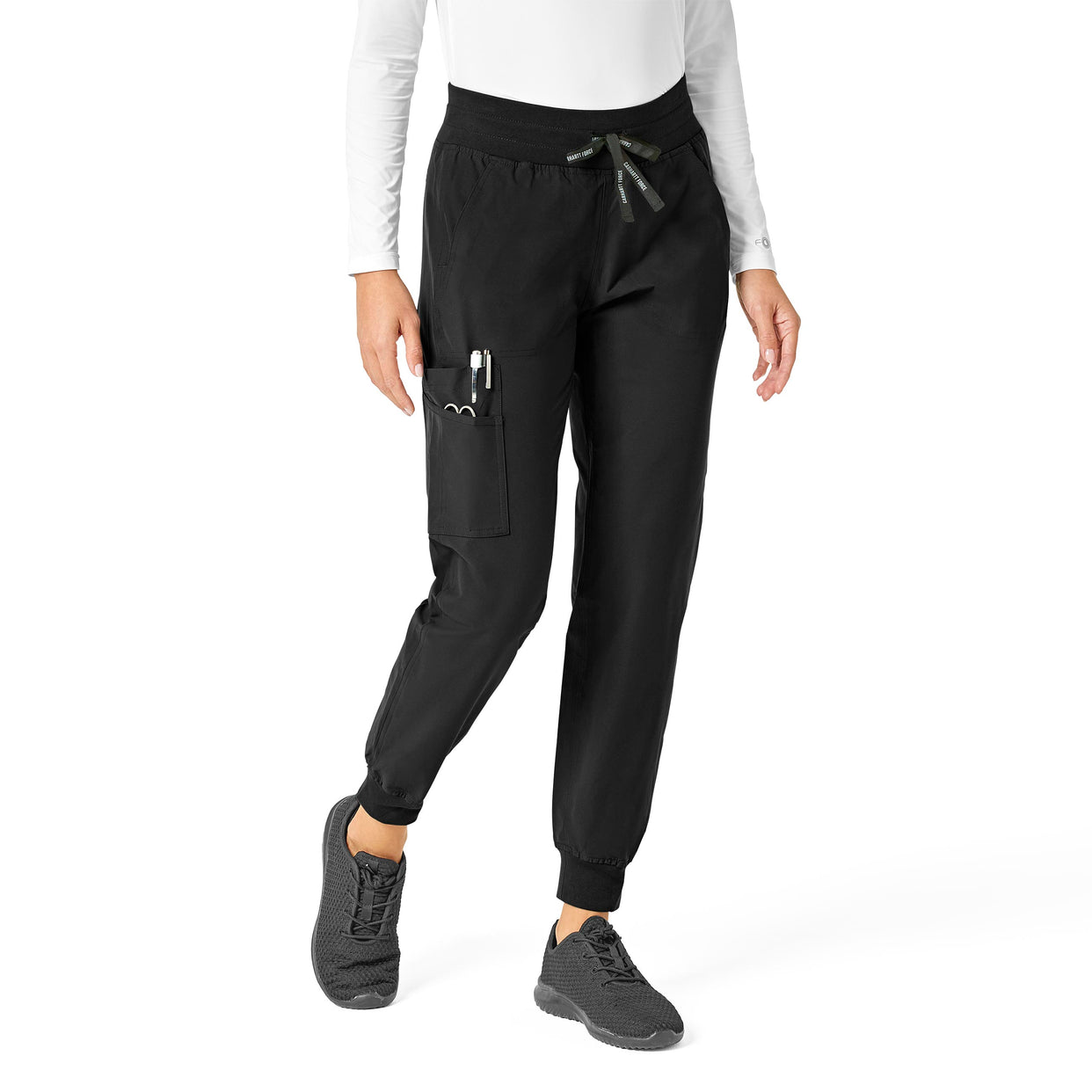 Force Essentials Women's Jogger Scrub Pant Black side view
