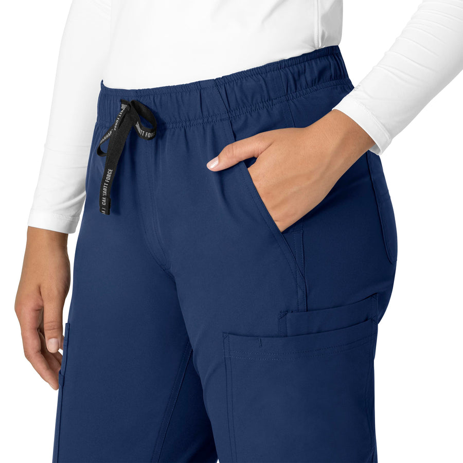 Force Essentials Women's Straight Leg Scrub Pant Navy side detail 1