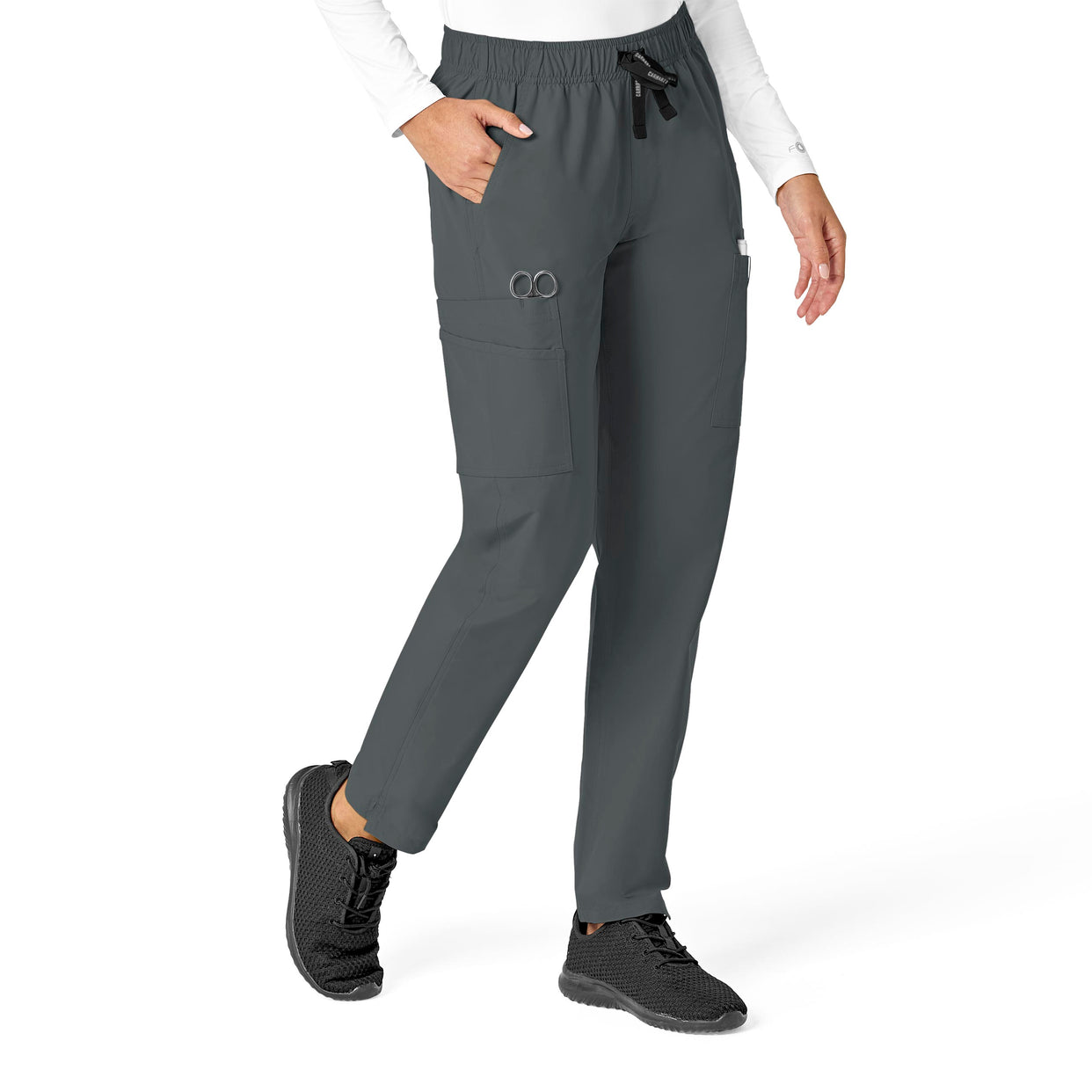 Force Essentials Women's Straight Leg Scrub Pant Pewter side view