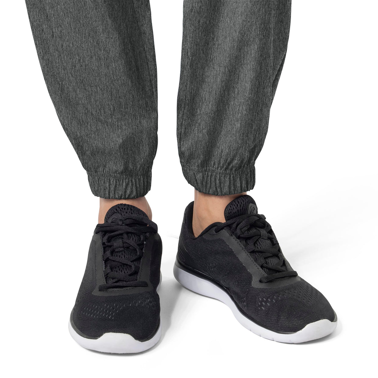 Force Liberty Women's Comfort Cargo Jogger Scrub Pant Charcoal Heather side detail 1