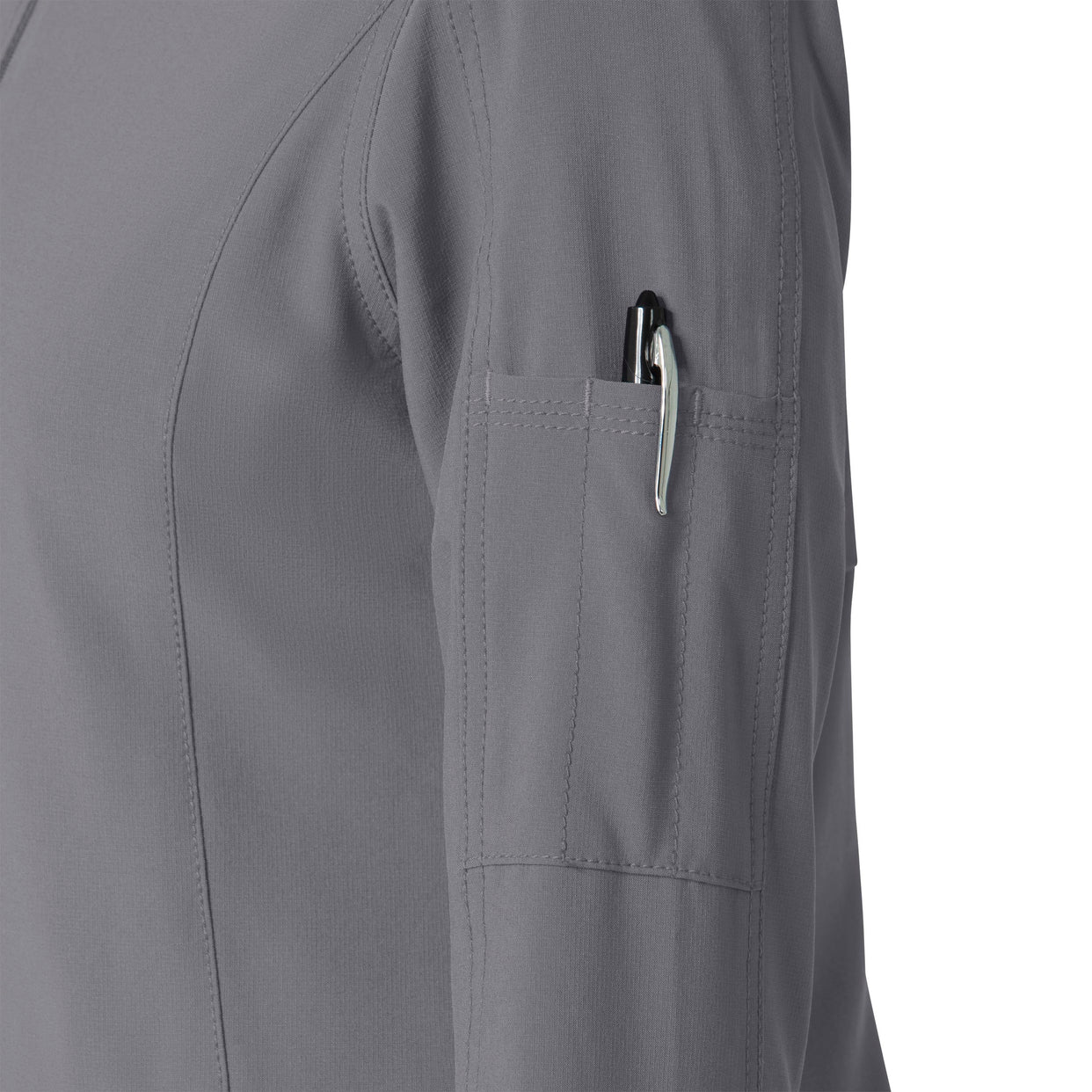 Force Cross-Flex Women's Front Zip Utility Jacket Pewter side detail 2