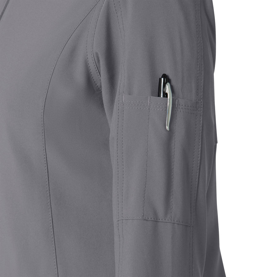 Force Cross-Flex Women's Front Zip Utility Jacket Pewter side detail 2