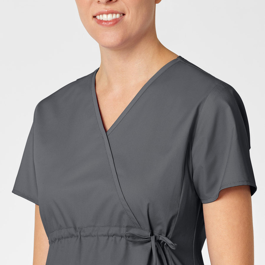 pewter maternity scrub top from Wink scrubs