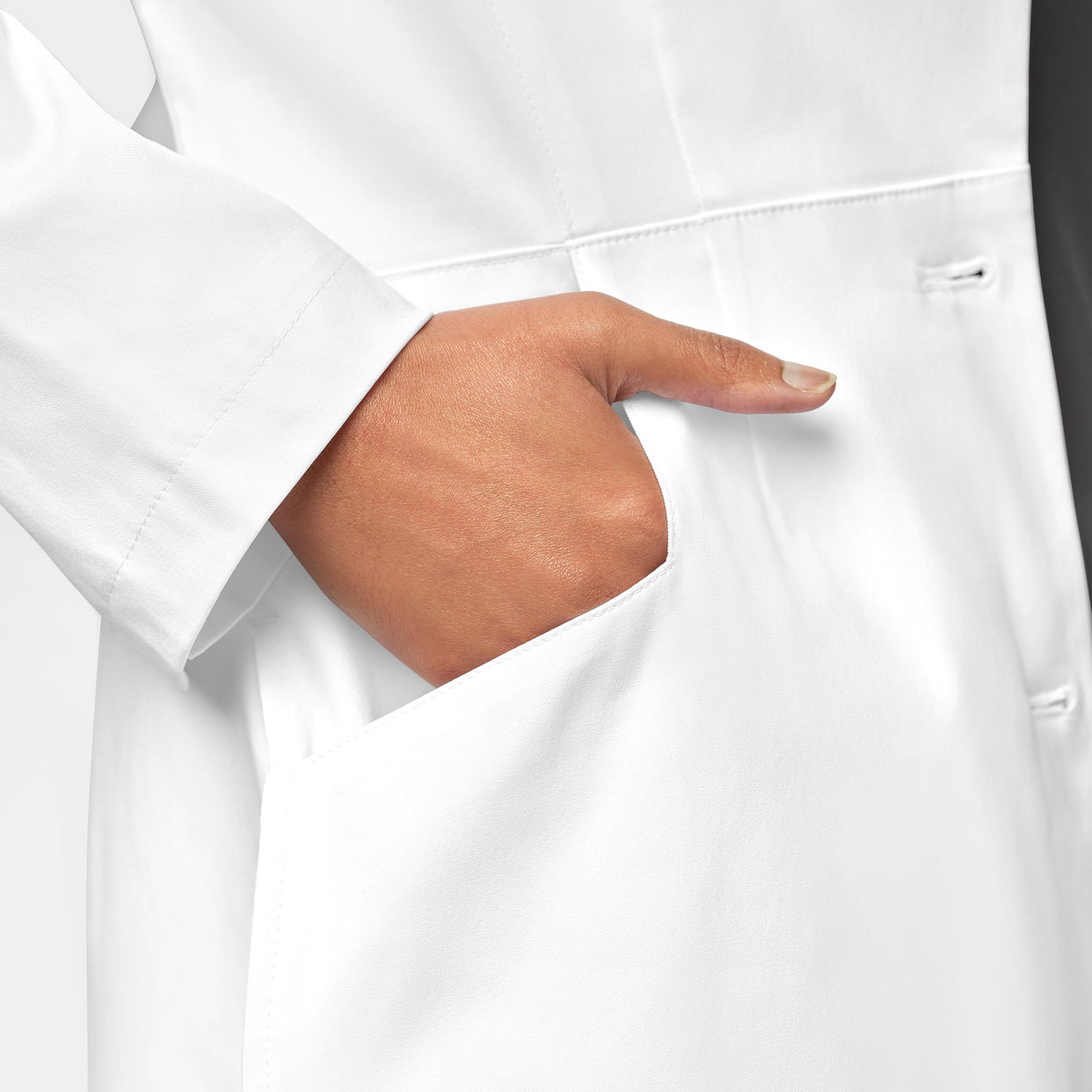 WonderWink Slate Women's 35 Inch Doctors Coat - White