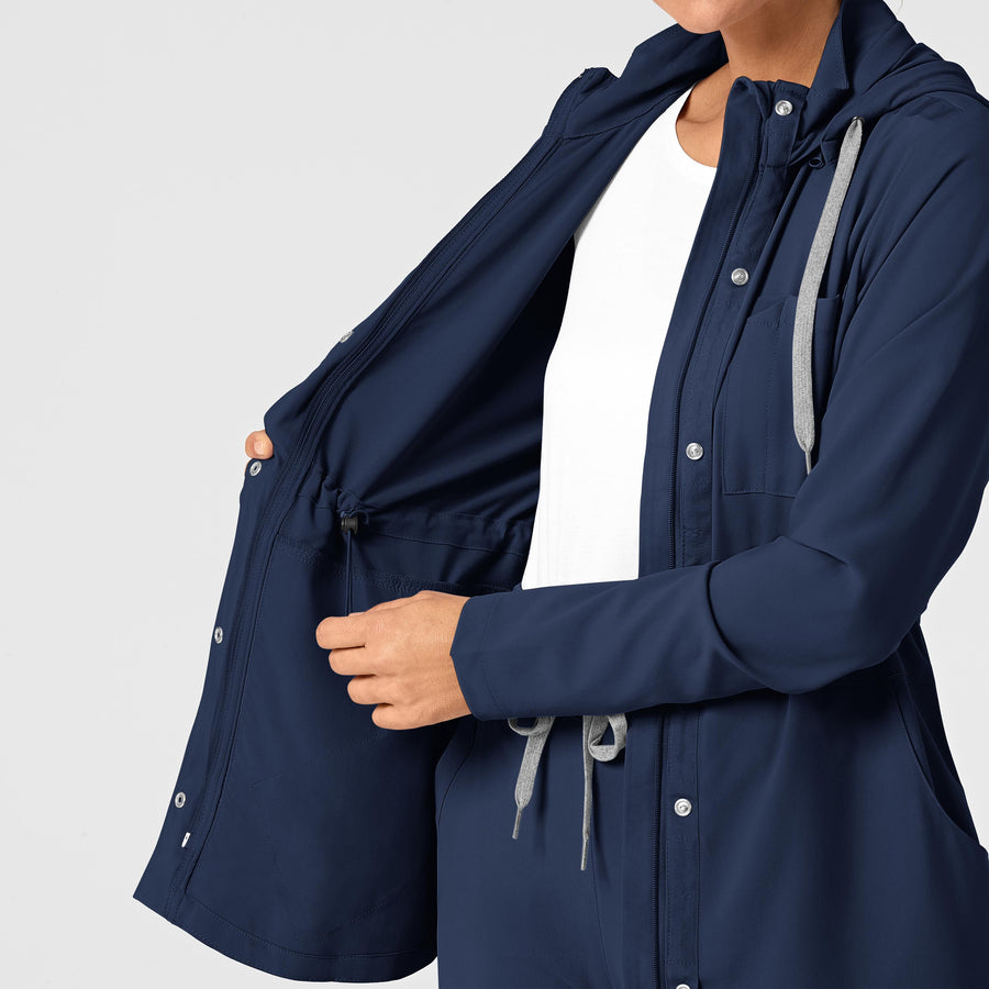 WonderWink RENEW Women's Convertible Hood Fashion Jacket - Navy
