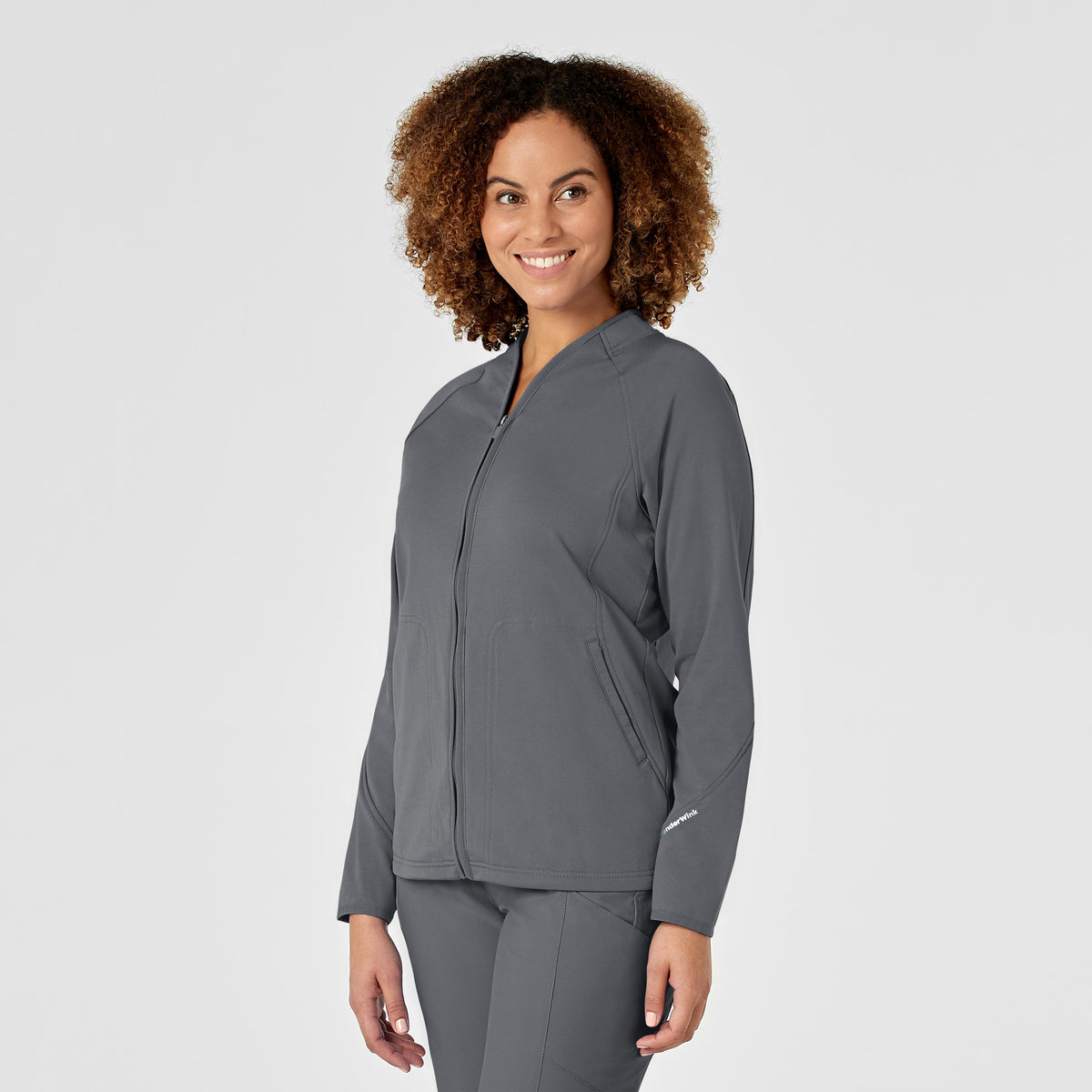 Women's Fleece Full Zip Jacket - Pewter