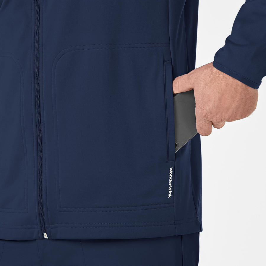 Men's Fleece Full Zip Jacket - Navy