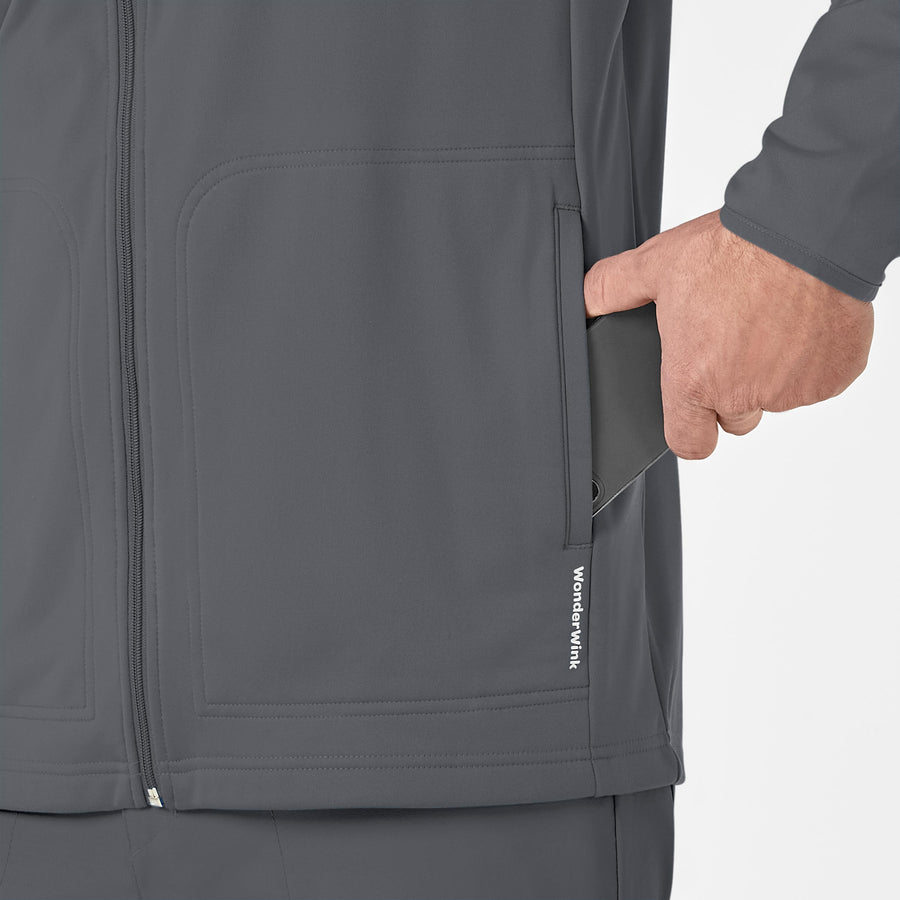 Men's Fleece Full Zip Jacket - Pewter