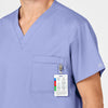 WonderWORK Unisex V-Neck Scrub Top - Ceil Blue