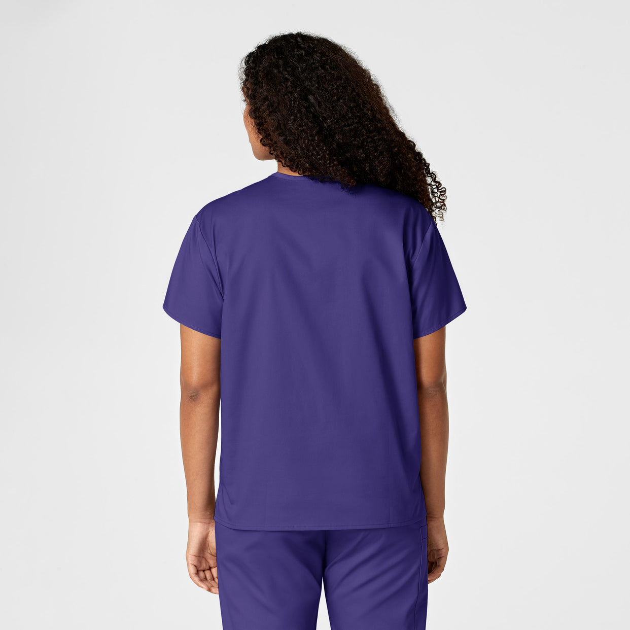 WonderWORK Unisex V-Neck Scrub Top - Grape