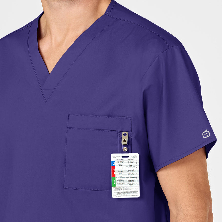 WonderWORK Unisex V-Neck Scrub Top - Grape