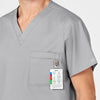 WonderWORK Unisex V-Neck Scrub Top - Grey