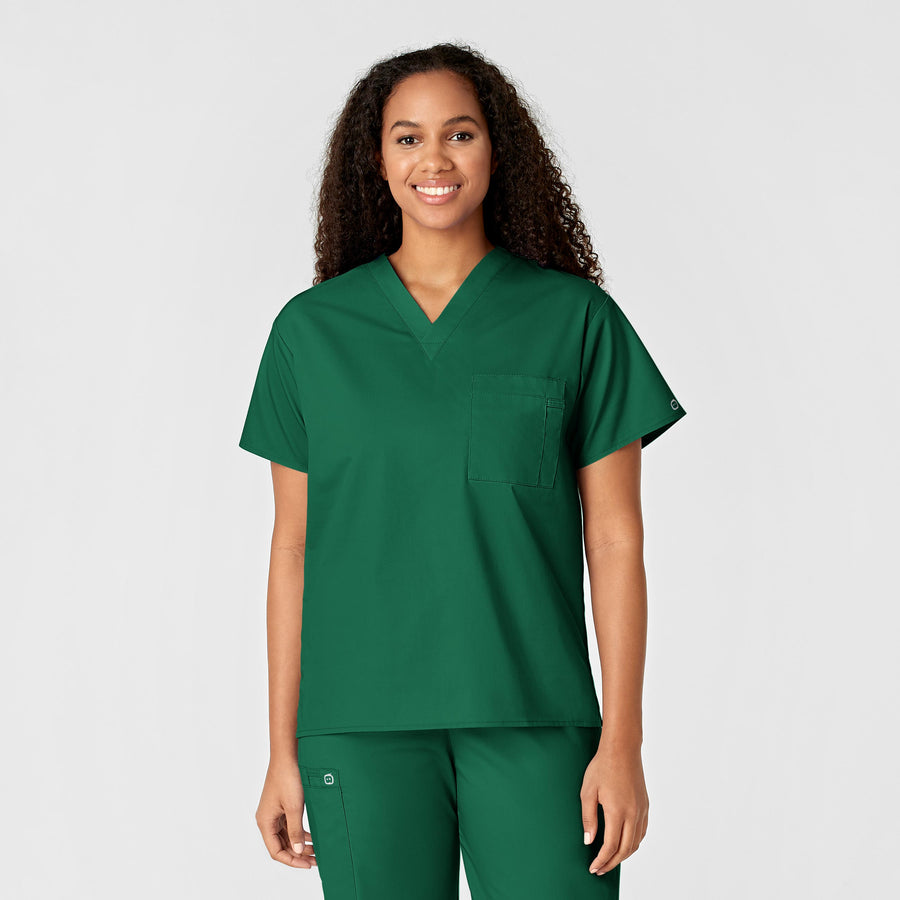 Wink WonderWORK Unisex V-Neck Scrub Top Hunter