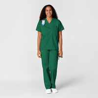 WonderWORK Unisex V-Neck Scrub Top Hunter full scrub set