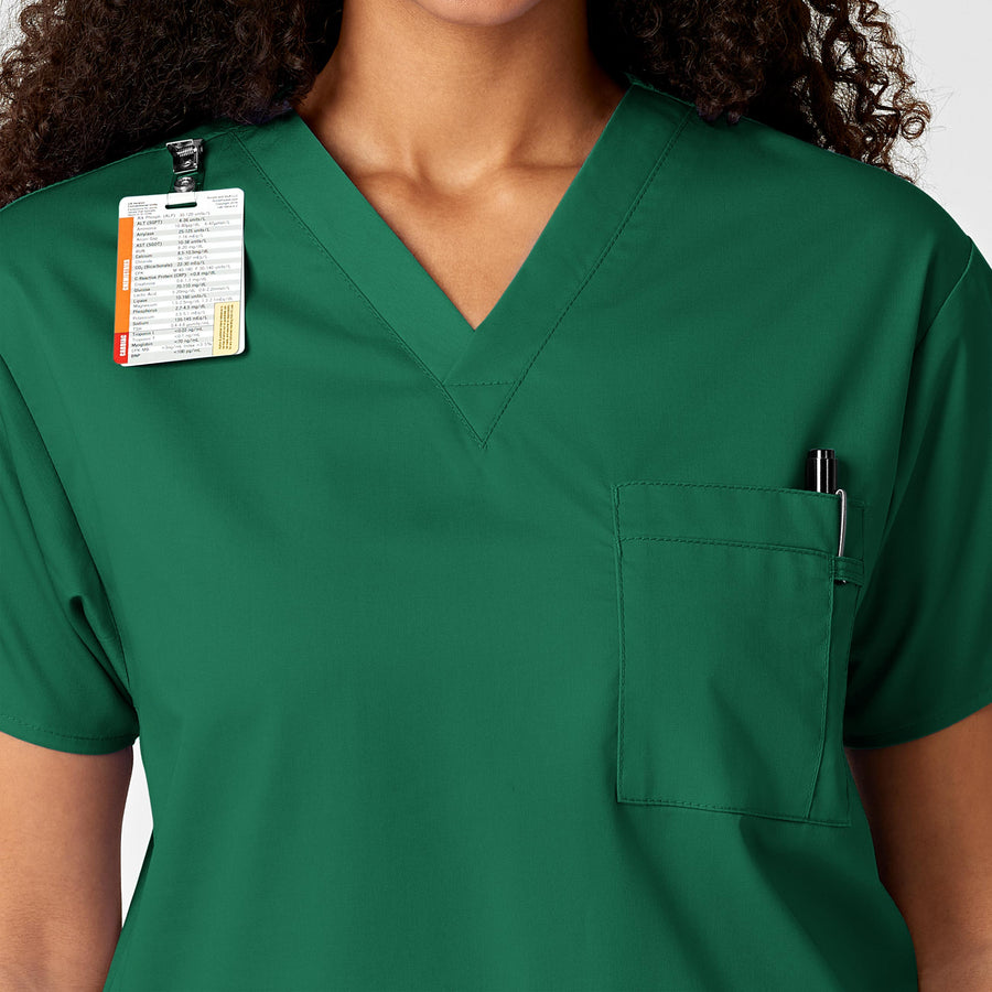 WonderWORK Unisex V-Neck Scrub Top - Hunter