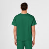 WonderWORK Unisex V-Neck Scrub Top Hunter back view