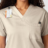 WonderWORK Unisex V-Neck Scrub Top - Khaki