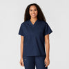 Wink WonderWORK Unisex V-Neck Scrub Top Navy