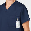 WonderWORK Unisex V-Neck Scrub Top - Navy