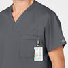 WonderWORK Unisex V-Neck Scrub Top - Pewter