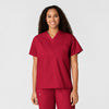 Wink WonderWORK Unisex V-Neck Scrub Top Red