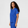 WonderWORK Unisex V-Neck Scrub Top Royal side view