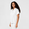 WonderWORK Unisex V-Neck Scrub Top White side view