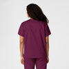 WonderWORK Unisex V-Neck Scrub Top - Wine