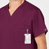 WonderWORK Unisex V-Neck Scrub Top - Wine