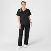 WonderWORK Women's V-Neck Scrub Top - Black