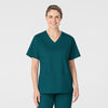 WonderWORK Women's V-Neck Scrub Top - Caribbean