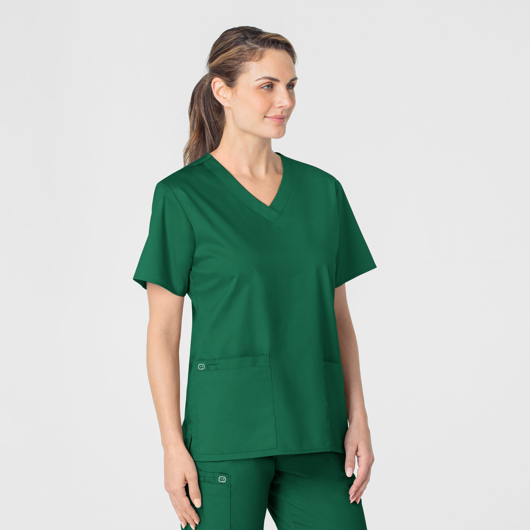 WonderWORK Women's V-Neck Scrub Top - Hunter