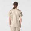 WonderWORK Women's V-Neck Scrub Top Khaki back view