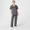 WonderWORK Women's V-Neck Scrub Top - Pewter