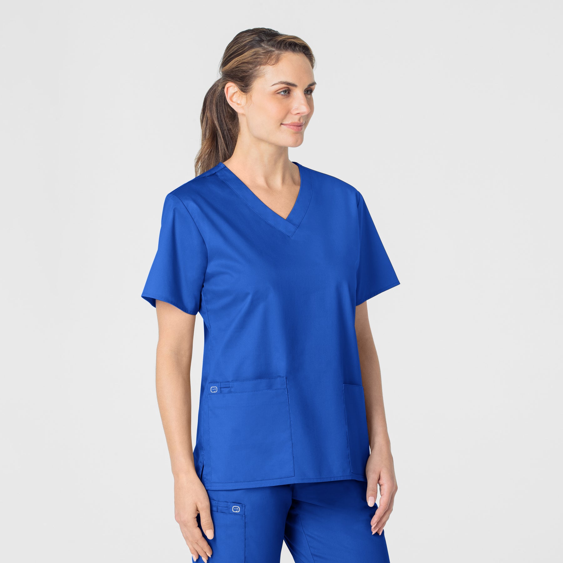 WonderWORK Women's V-Neck Scrub Top - Royal