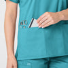 WonderWORK Women's V-Neck Scrub Top - Teal Blue