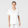 WonderWORK Women's V-Neck Scrub Top - White