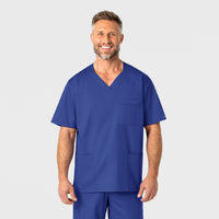 WonderWORK Men's V-Neck Scrub Top - Galaxy Blue