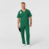 WonderWORK Men's V-Neck Scrub Top Hunter full scrub set