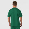 WonderWORK Men's V-Neck Scrub Top Hunter back view