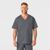 WonderWORK Men's V-Neck Scrub Top - Pewter