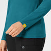 Knits and Layers Women's Long Sleeve Silky Tee Bay Blue side detail 1