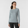 Women's Watch Window Long Sleeve Underscrub Top - Grey Heather