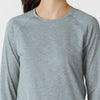 Knits and Layers Women's Watch Window Long Sleeve Underscrub Top Grey Heather side view