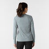 Knits and Layers Women's Watch Window Long Sleeve Underscrub Top Grey Heather - back 