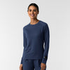 Layers Women's Watch Window Long Sleeve Underscrub Top Navy