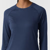 Layers Women's Watch Window Long Sleeve Underscrub Top Navy front detail