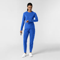 Layers Women's Watch Window Long Sleeve Underscrub Top Royal full scrub set